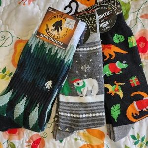 NWT 3 pairs men's Christmas socks